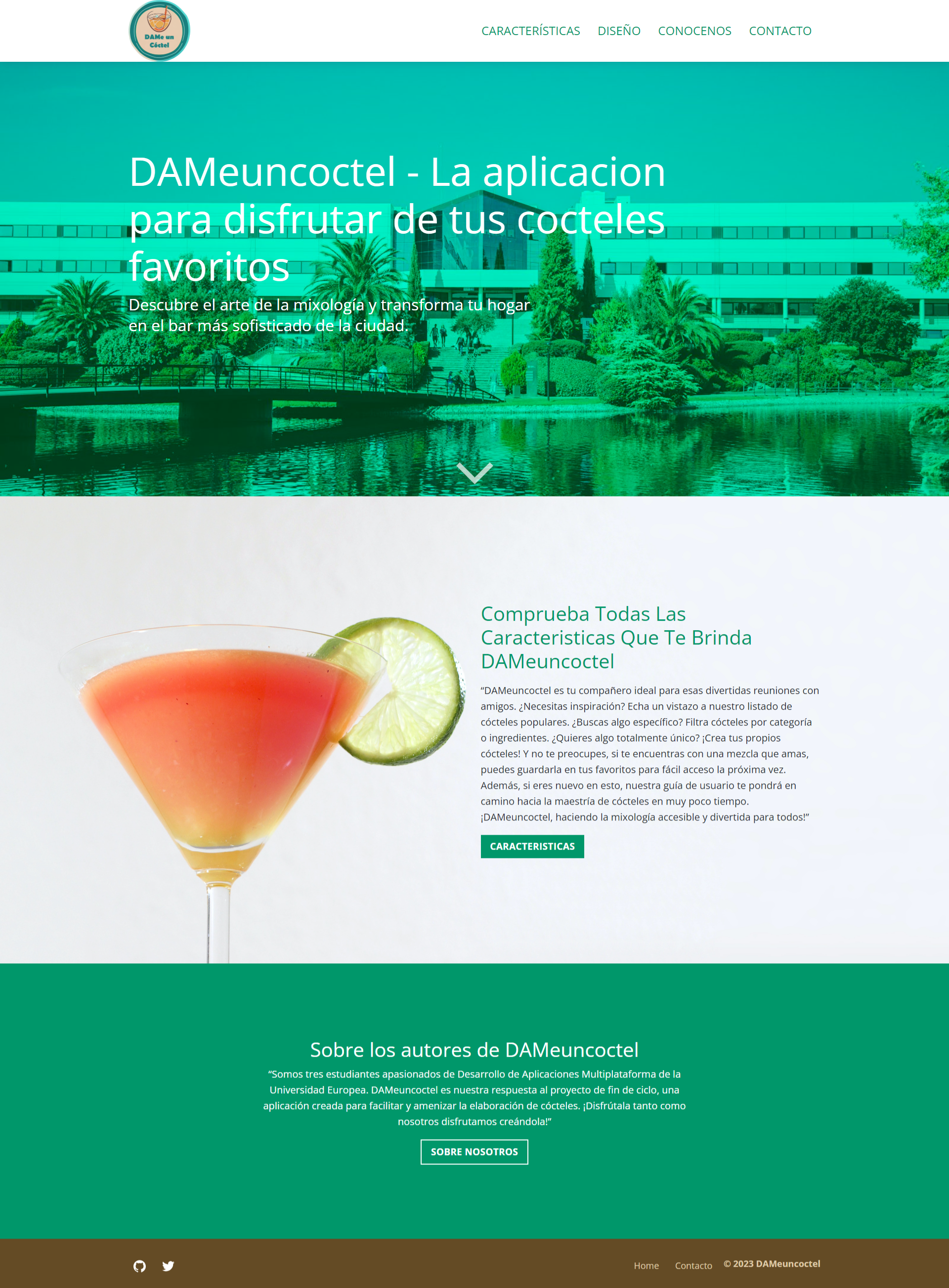 captura del homepage de la web